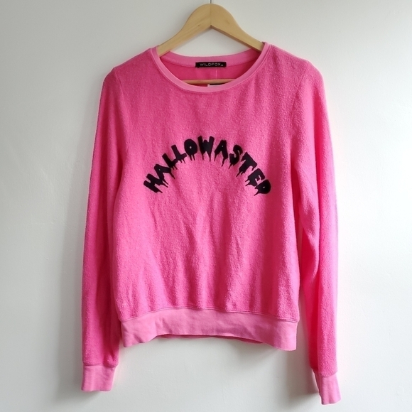 New Wildfox Hallowasted Graphic Halloween Barbiecore Pink Sweatshirt NWT XS - Picture 9 of 14